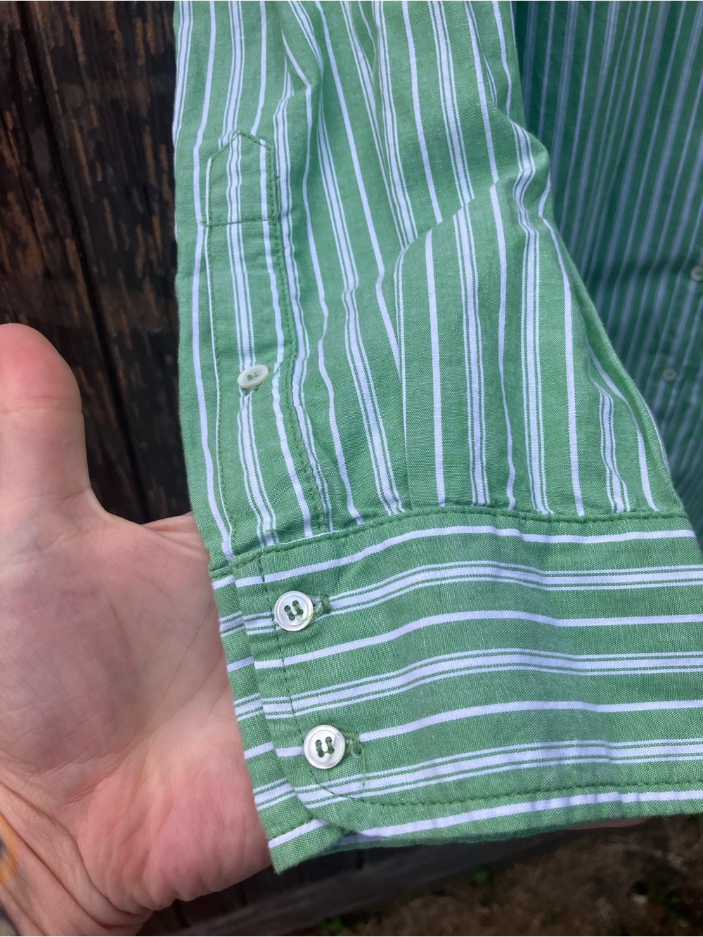 Xirena green striped button up - Picture 5 of 10